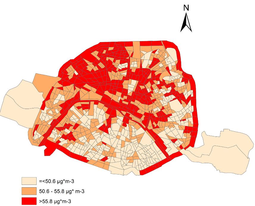 In Paris, inhabitants of disadvantaged areas are more vulnerable to the effects of atmospheric pollution