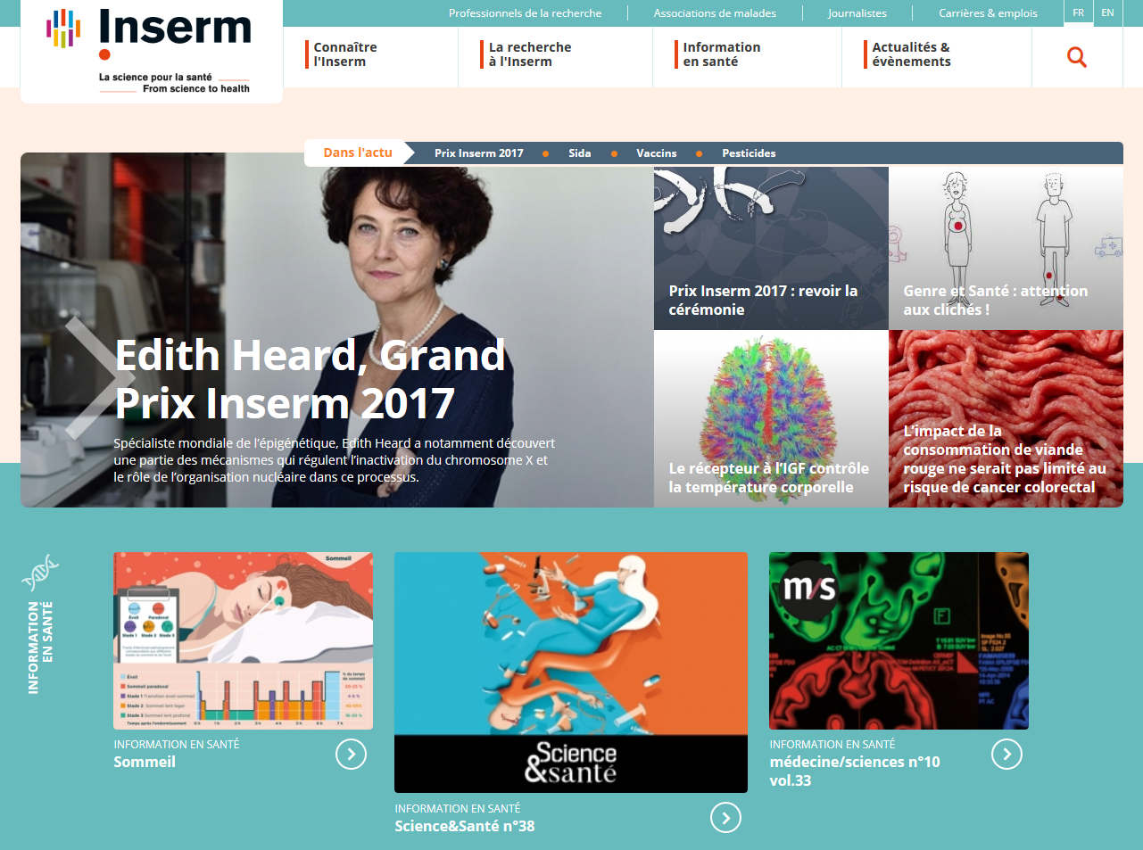 A New Look for www.inserm.fr