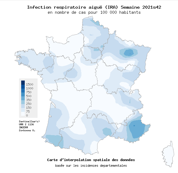 Infection respiratoire aiguë : données générales du réseau Sentinelles de l’Inserm