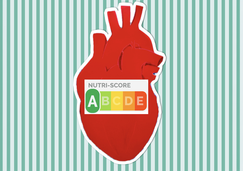 photo d'un cœur avec logo NutriScore
